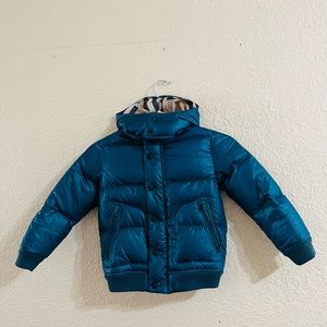 Burberry boys blue puffer jacket size 6